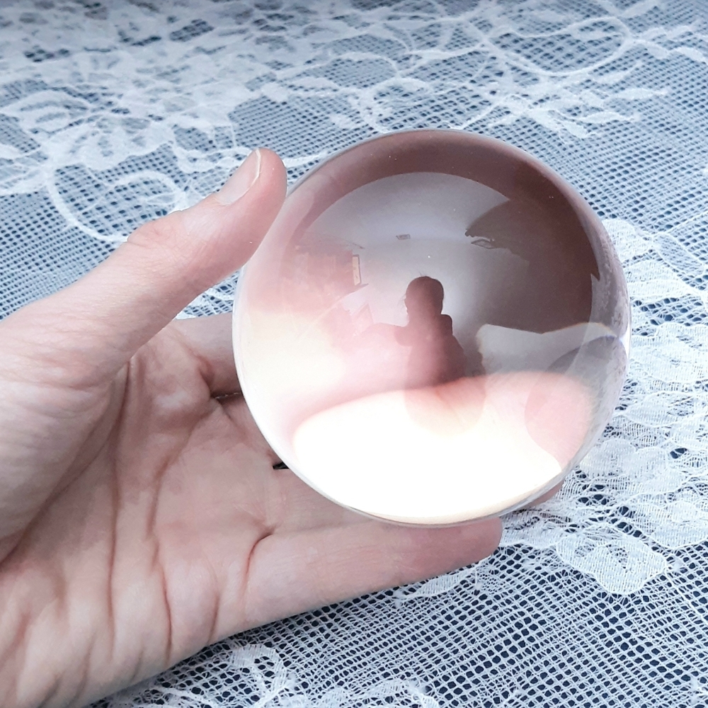 Large Clear K9 Glass Crystal Ball with Wooden Stand Fortue Telling Divination - Picture 6 of 7